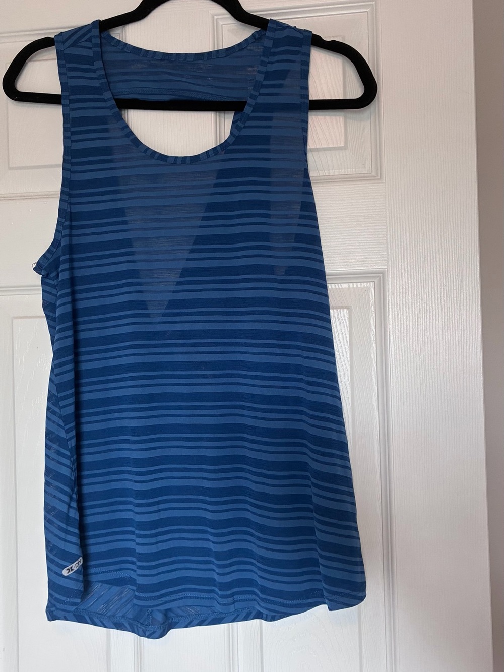 RBX Navy and Royal Blue Striped Workout Tank